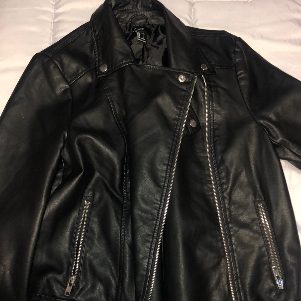 Black leather jacket